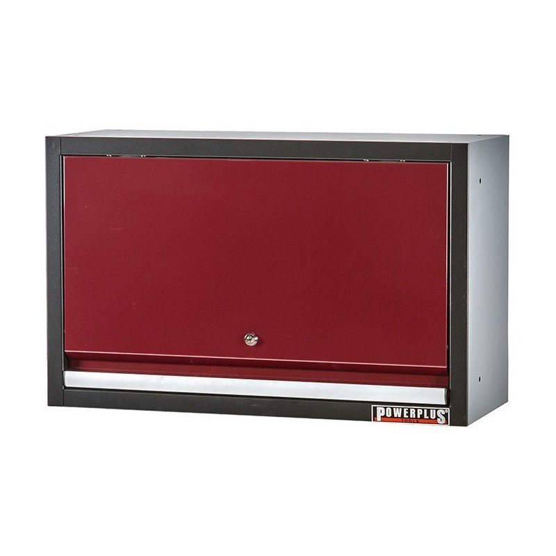 Wandkast / hangkast rood met gasgeveerde klep 72 x 28 x 40 cm