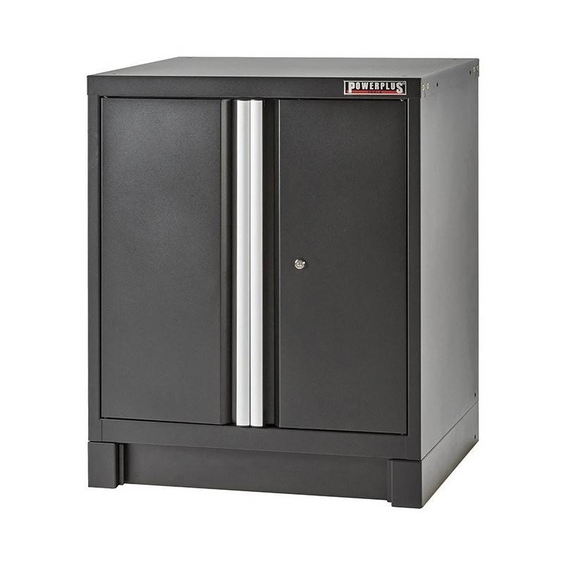 Werkplaatskast zwart met 2 deuren 72 x 57 x 90 cm