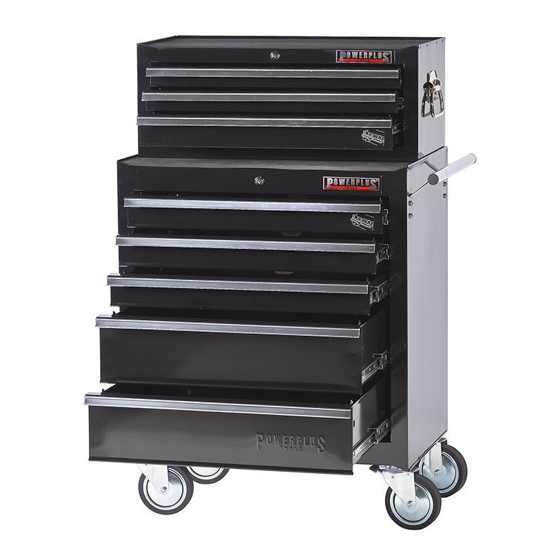 GEREEDSCHAPWAGEN SET 0704 ZWART 8 LADEN QUICK LOCK