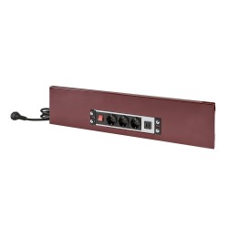 Powerframe met 3 stopcontacten en 2 usb oplaadpoorten
