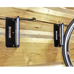 Fiets verticaal ophangen aan voorwiel aan wand of muur. Muurbeugel inklapbaar