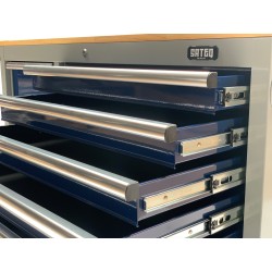 Gereedschapswagen – verrijdbare werkbank met 7 laden en gereedschapskast afm.117 x 46 x 94 cm