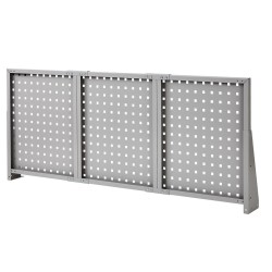 Werkbank grijs 150 cm met hardhouten blad + gereedschapsbord - grijs