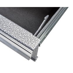 Werkbank grijs 150 cm met hardhouten blad + gereedschapskist en grijs gereedschapsbord