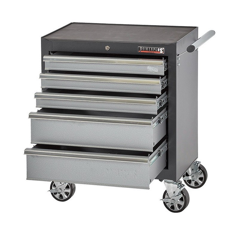 Gereedschapswagen grijs/antraciet 5 laden leeg met quick lock