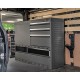Bedrijfswageninrichting – universele inbouw kast voor bestelwagen – bestelbus 129 x 43 x 100 cm