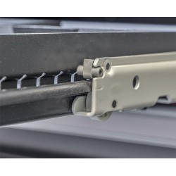 Complete werkplaatsinrichting mat zwart, werkbank + hardhouten blad, gereedschapskast, 12 laden, 379,5 x 200 cm