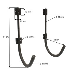 Kajak, Kano, Surfplank beugels, wandbeugel, muurbeugel - surfboard – sup ophangen