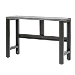 Stalen werkbank met roestvrij staal blad – 136 x 46 x 95 cm. incl. stelpootjes