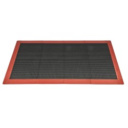 Kunststof antislip kliktegel 400 x 400 x 12 mm– PVC werkplaats tegels – antivermoeidheidsmat kleur zwart.