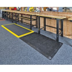 PVC oprijrand geel 400 x 80 x 11,5 / 3,5 mm. voor kliktegel 1815 typ 2