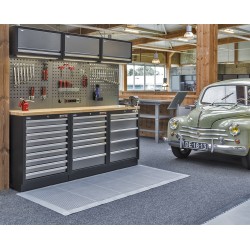 Antislip vloer mat – PVC werkplaatsmat – antivermoeidheidsmat, kleur grijs, afm. 176 x 96 cm