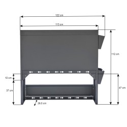 Bedrijfswageninrichting – universele inbouw kast voor bestelwagen – bestelbus 113 x 33 x 112 cm.