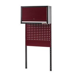 Frame met onderpaneel, gereedschapsbord en bovenkast rood voor Heavy Duty werkbankserie