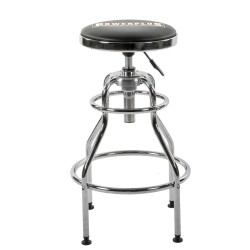 In hoogte verstelbare barkruk – gitaarkruk  74 - 86 cm met voetsteun.