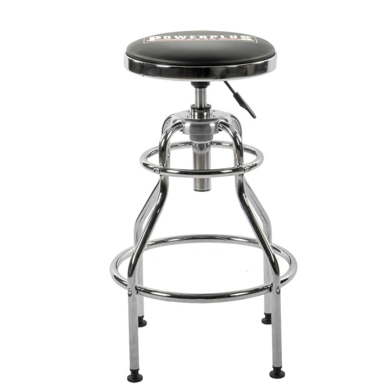 In hoogte verstelbare barkruk – gitaarkruk  74 - 86 cm met voetsteun.