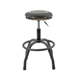 In hoogte verstelbare barkruk – gitaarkruk  60 - 67 cm met voetsteun en rugleuning.