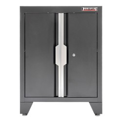 Gereedschapskasten set wandlengte 272 cm. tweedeurs kast, 7 laden kasten, hangkasten, gereedschapsbord, matzwart .