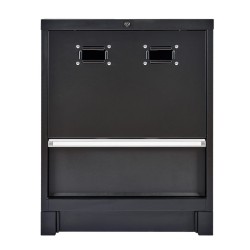 Werkplaatskast voor luchthaspels, haspelkast, matzwart.