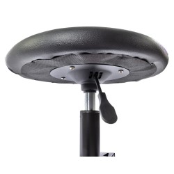 Werkplaatskruk op 4 wielen – verrijdbare garage kruk - in hoogte verstelbaar.