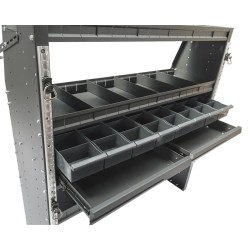 Inbouwkast voor bedrijfswagen en bestelwagen, bedrijfswageninrichting 113 x 33 x 117 cm.