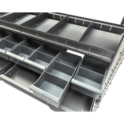 Inbouwkast voor bedrijfswagen en bestelwagen, bedrijfswageninrichting 113 x 33 x 117 cm.