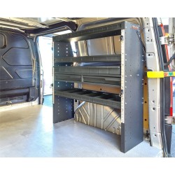 Inbouwkast voor bedrijfswagen en bestelwagen, bedrijfswageninrichting 113 x 33 x 117 cm.