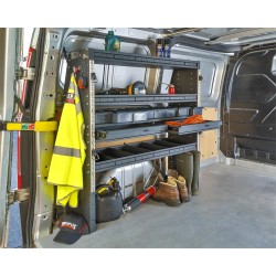 Inbouwkast voor bedrijfswagen en bestelwagen, bedrijfswageninrichting 113 x 33 x 117 cm.