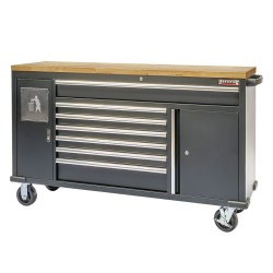 Verrijdbare werkbank – Gereedschapswagen 168 x 46 x 103 cm. met 220 V en USB Verrijdbare werkbank – Gereedschapswagen 168 x 46 x 103 cm. met 220 V en USB