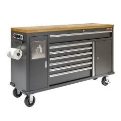 Verrijdbare werkbank – Gereedschapswagen 168 x 46 x 103 cm. met 220 V en USB Verrijdbare werkbank – Gereedschapswagen 168 x 46 x 103 cm. met 220 V en USB
