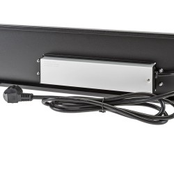 Werkbankset met hardhouten werkblad, gereedschapsbord matzwart, werkplaatsinrichting, 9 laden - 264 x 46 x 94,6 cm