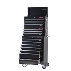 GEREEDSCHAPWAGEN SET 0676 ZWART 16 LADEN QUICK LOCK