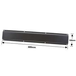 Metalen strip 60 x 10 x 1.8 cm  tuingereedschap ophangen - opbergen - opbergsysteem - ophangsysteem  aan de muur.