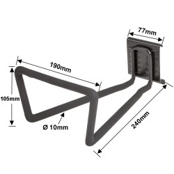 Wandhaak voor tuinslang - 26.5 x 19 x 10.5 cm. tuingereedschap ophangen - opbergen - opbergsysteem - ophangsysteem  aan de muur.
