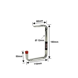 Stalen Plafondhaak – Plafondbeugel - ophangbeugel 160 x 110 x 60 x Ø 12 mm.