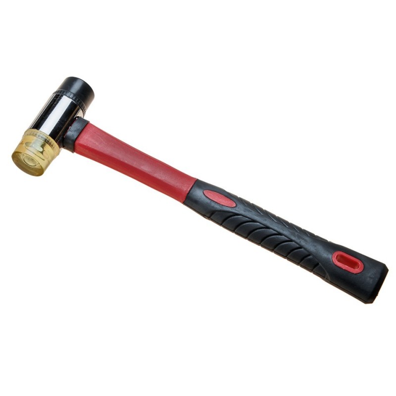 Hamer met verwisselbare kunststof koppen – uitdeukhamer met antislip fiberglas steel