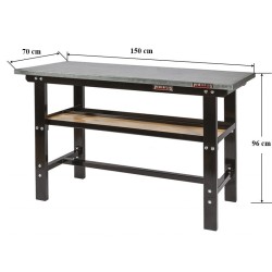 Werkbank zwart 150 cm online kopen. Webshop Powerplustools.nl