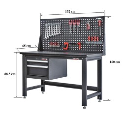 Werkbank voor elektro – montagetafel voor elektronica met gereedschapsbord en ladenblok