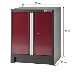 Werkplaatskast rood met 2 deuren 72 x 57 x 90 cm