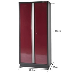 Tweedeurs gereedschapskast rood 91,5 x 57 x 200 cm