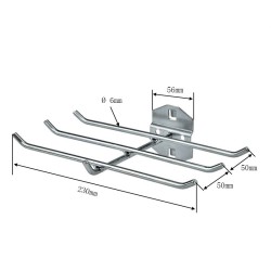 Gereedschapshaak – ophanghaak 23 x 15 cm. voor gereedschapsbord