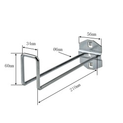 Gereedschapshaak – ophanghaak van staal 210 mm.