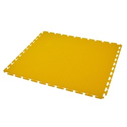 PVC kliktegel geel 500 x 500 x 6 mm. Vloertegel voor industrieel gebruik - hamerslag anti slip profiel