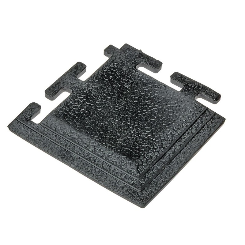 PVC hoekstuk zwart 100 x 100 x 6 mm. voor Industriële kliktegels 1811 en 1812 PVC hoekstuk zwart 100 x 100 x 6 mm. voor Industriële kliktegels 1811 en 1812