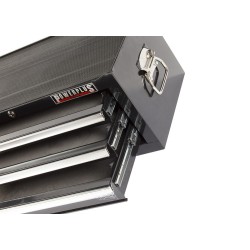 Gereedschapskist zwart 3 laden met quicklock