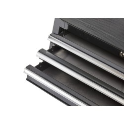 Gereedschapskist zwart 3 laden met quicklock