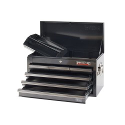 Gereedschapskist zwart 6 laden met quick lock