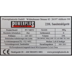 Straalcabine 220 liter sbc