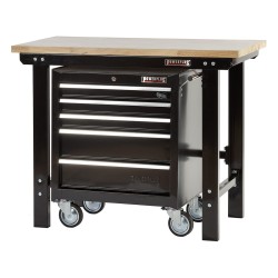 Werkbank met gereedschapswagen zwart online kopen. Webshop Powerplustools.nl