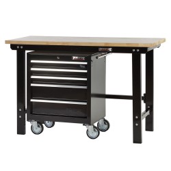 Werkbank met gereedschapswagen zwart online kopen. Webshop Powerplustools.nl